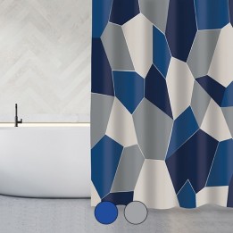 TENDA PER DOCCIA IN TESSUTO ORIGAMI cm 180x200 Blue Grigio