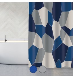 TENDA PER DOCCIA IN TESSUTO ORIGAMI cm 180x200 Blue Grigio