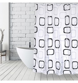 TENDA PER DOCCIA TESSUTO IN POLIESTERE VINTAGE cm 180x200