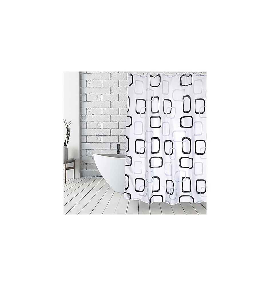 TENDA PER DOCCIA TESSUTO IN POLIESTERE VINTAGE cm 180x200