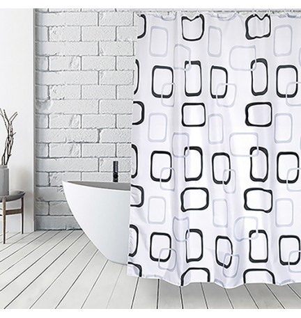 TENDA PER DOCCIA TESSUTO IN POLIESTERE VINTAGE cm 180x200