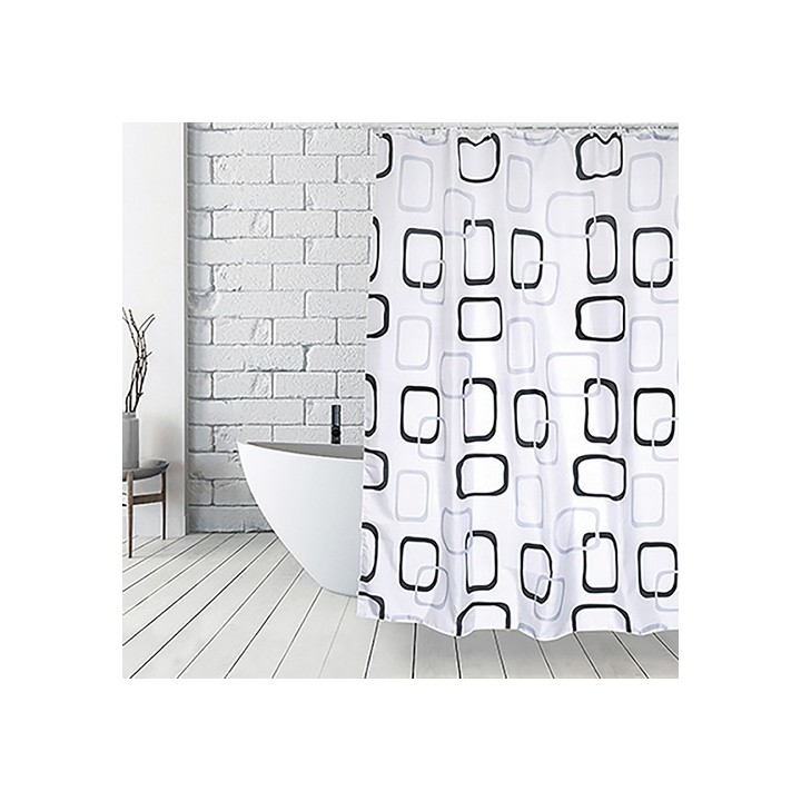 TENDA PER DOCCIA TESSUTO IN POLIESTERE VINTAGE cm 180x200