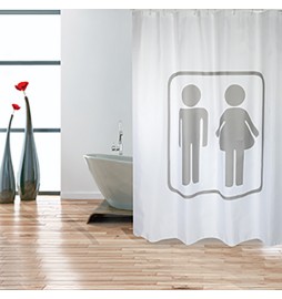 TENDA PER DOCCIA IN TESSUTO POLIESTERE M&W cm 180x200