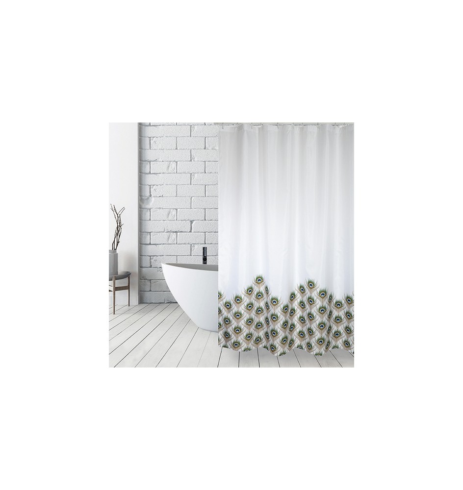 TENDA PER DOCCIA IN TESSUTO POLIESTERE PEACOCK cm 180x200