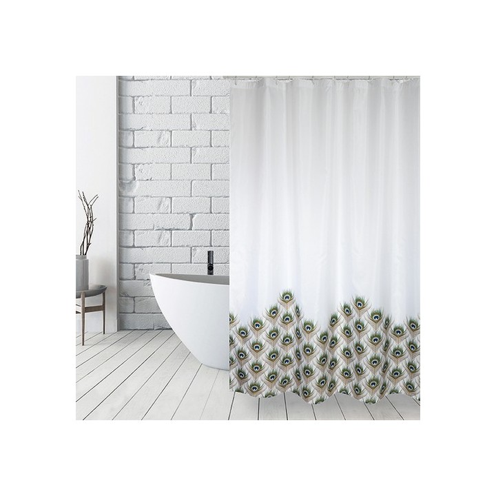 TENDA PER DOCCIA IN TESSUTO POLIESTERE PEACOCK cm 180x200