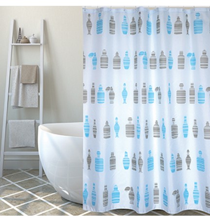 TENDA PER DOCCIA IN TESSUTO POLIESTERE MOSHI cm 180x200 Blu