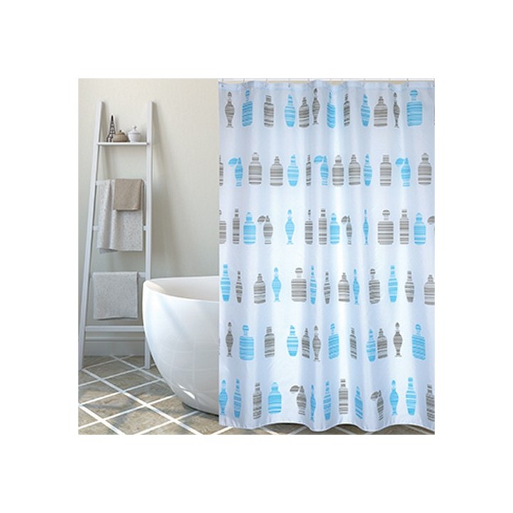 TENDA PER DOCCIA IN TESSUTO POLIESTERE MOSHI cm 180x200 Blu