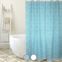 TENDA PER DOCCIA IN TESSUTO POLIESTERE WAVE cm 180x200 Bianco