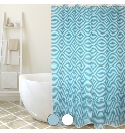 TENDA PER DOCCIA IN TESSUTO POLIESTERE WAVE cm 180x200 Bianco