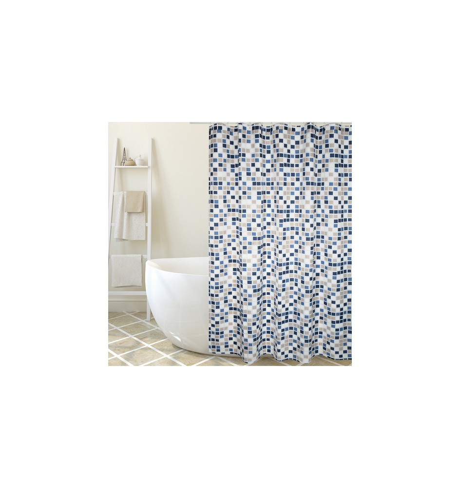 TENDA PER DOCCIA IN TESSUTO POLIESTERE MOSAIKO cm 180x200