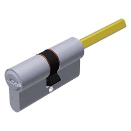 CILINDRO PROFILATO PER POMOLO SERIE 'EVO K1' mm 25+10+45  80 (30+50) cromo satinato