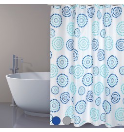 TENDA PER DOCCIA IN TESSUTO POLIESTERE DOTS cm 180x200 Grigio