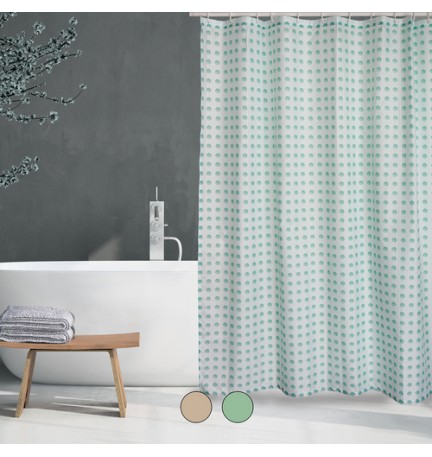 TENDA PER DOCCIA IN TESSUTO POLIESTERE CAMBERRA cm 180x200 Verde
