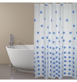 TENDA PER DOCCIA IN TESSUTO POLIESTERE THIKA cm 180x200 Blu