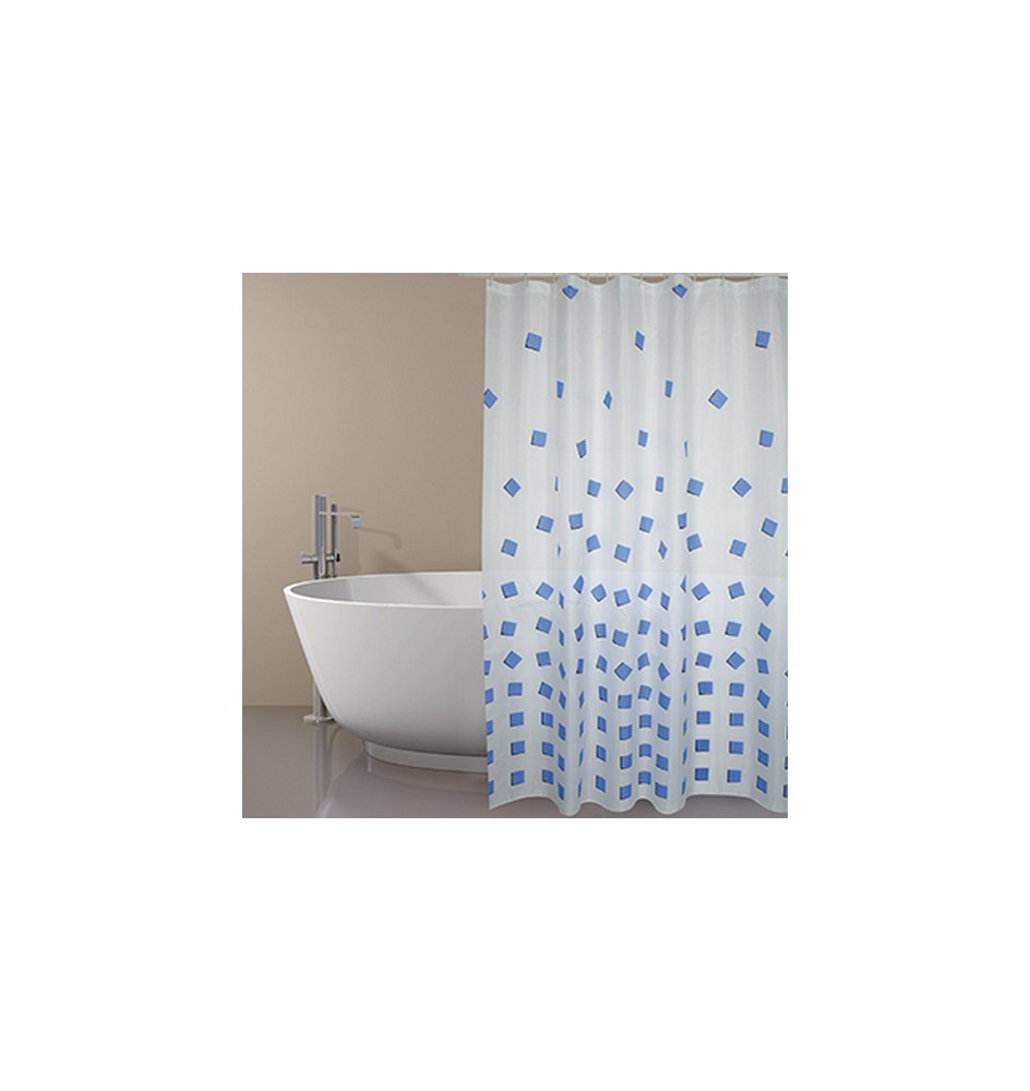 TENDA PER DOCCIA IN TESSUTO POLIESTERE THIKA cm 180x200 Blu