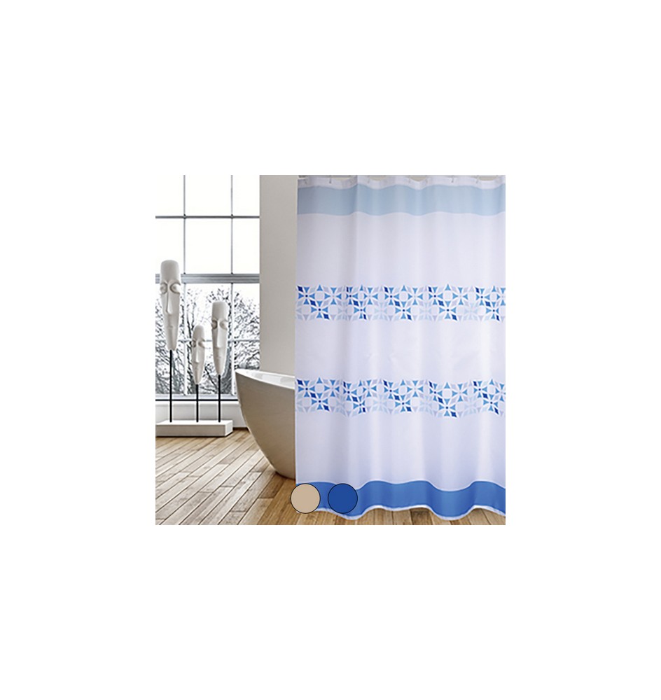 TENDA PER DOCCIA IN TESSUTO POLIESTERE PORTO cm 180x200 Blu