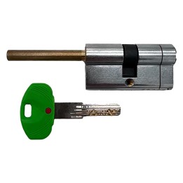 CILINDRO PROFILATO PER POMOLO SERIE 'EVO K22' mm 26+10+46  82 (31+51) cromo satinato