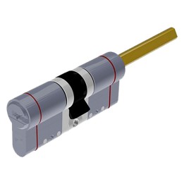 CILINDRO PROFILATO MODULARE PER POMOLO SERIE 'EVO K50 TOP' mm 26+10+46  82 (31+51) cromo satinato