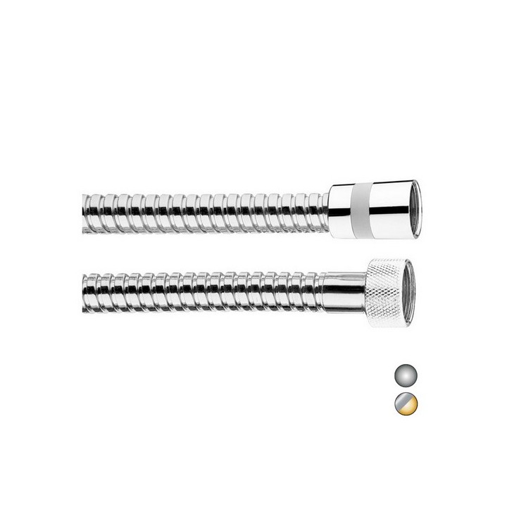 FLESSIBILE DOCCIA IN OTTONE DOPPIA AGGRAFFATURA cm 150 - Cromo