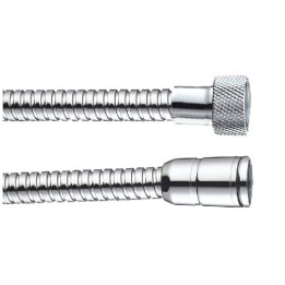 FLESSIBILE DOCCIA IN OTTONE DOPPIA AGGRAFFATURA CONO PER STOP SICUREZ cm 125 - Cromo