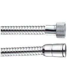 FLESSIBILE DOCCIA IN OTTONE DOPPIA AGGRAFFATURA CONO PER STOP SICUREZ cm 125 - Cromo