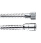 FLESSIBILE DOCCIA IN OTTONE DOPPIA AGGRAFFATURA CONO PER STOP SICUREZ cm 125 - Cromo