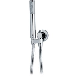 DUPLEX DOCCIA MOD. ZEN CON SUPPORTO INCASSO + FLEX OTTONE Cromo