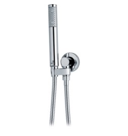 DUPLEX DOCCIA MOD. ZEN CON SUPPORTO INCASSO + FLEX OTTONE Cromo