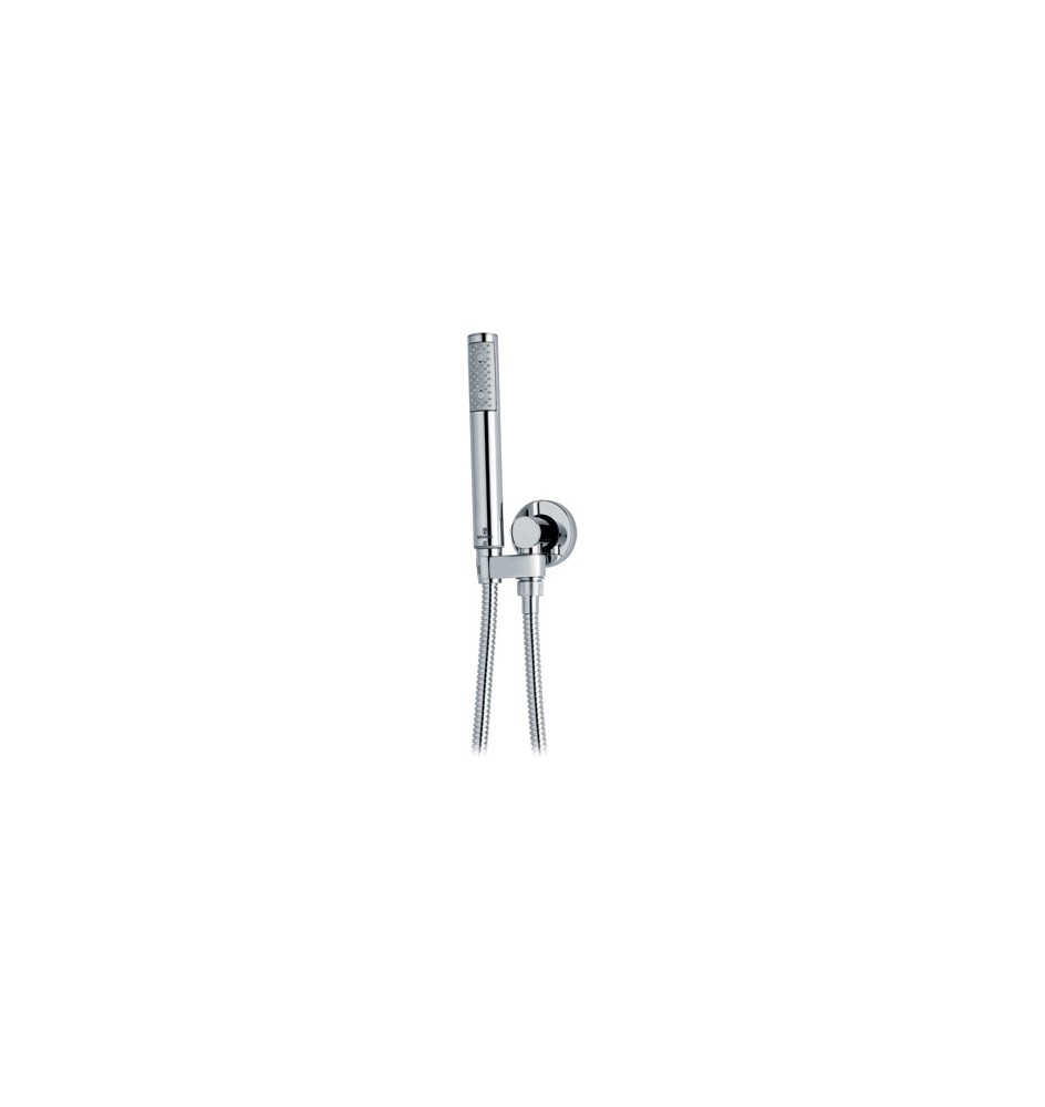 DUPLEX DOCCIA MOD. ZEN CON SUPPORTO INCASSO + FLEX OTTONE Cromo