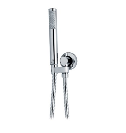 DUPLEX DOCCIA MOD. ZEN CON SUPPORTO INCASSO + FLEX OTTONE Cromo