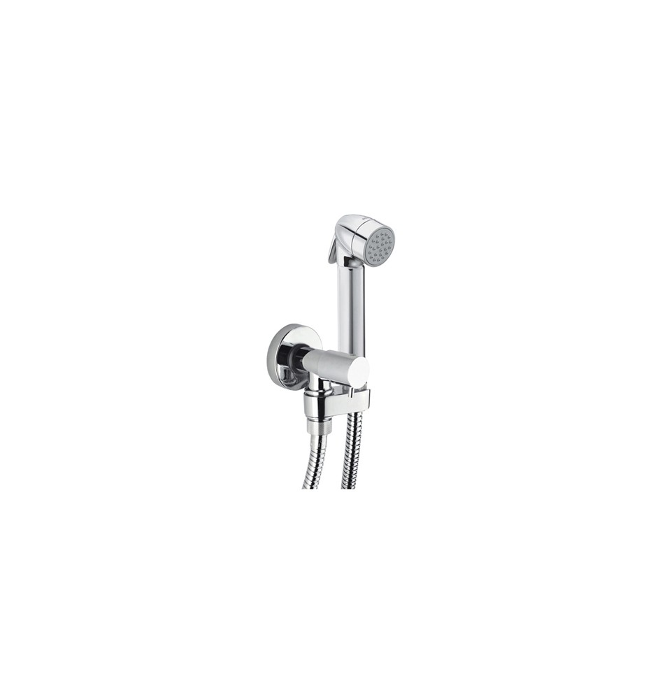 SET DOCCIA COMPLETO MOD. TALITA-GOM CON PULSANTE OTTONE Cromo