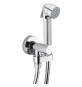 SET DOCCIA COMPLETO MOD. TALITA-GOM CON PULSANTE OTTONE Cromo