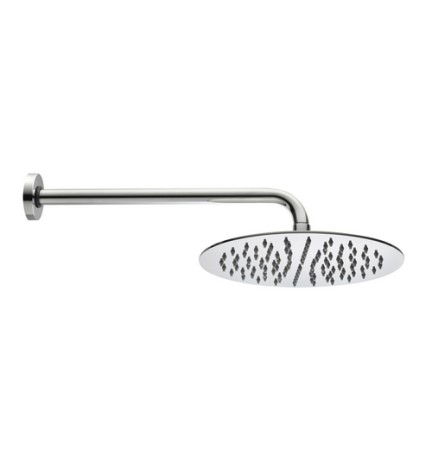 BRACCIO DOCCIA TETIS CON SOFFIONE TONDO Cromo - Diam. 25 cm