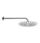 BRACCIO DOCCIA TETIS CON SOFFIONE TONDO Cromo - Diam. 25 cm