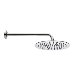 BRACCIO DOCCIA TETIS CON SOFFIONE TONDO Cromo - Diam. 30 cm