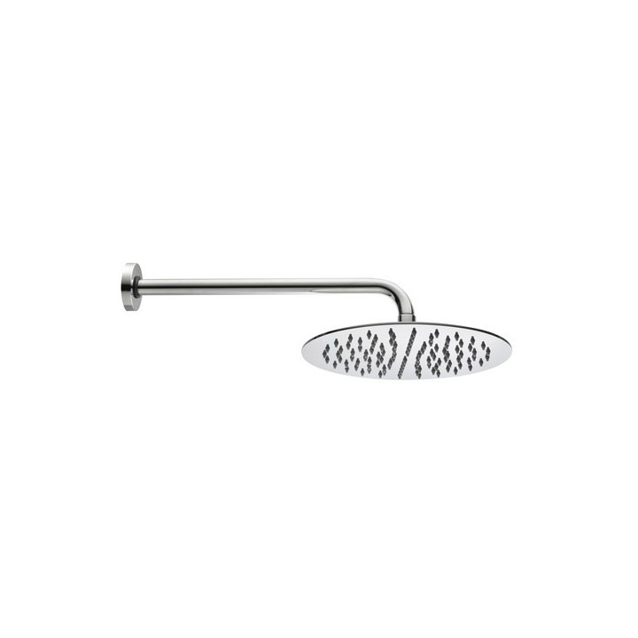 BRACCIO DOCCIA TETIS CON SOFFIONE TONDO Cromo - Diam. 30 cm