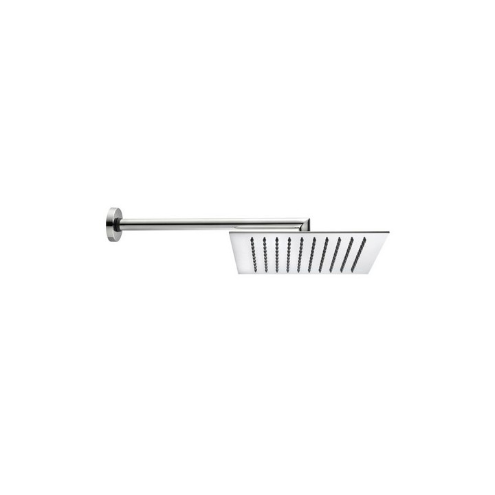BRACCIO DOCCIA TETIS CON SOFFIONE QUADRO Cromo - cm 25x25