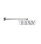 BRACCIO DOCCIA TETIS CON SOFFIONE QUADRO Cromo - cm 25x25