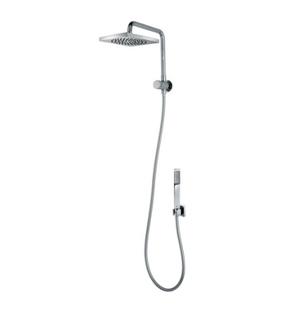 KIT BRACCIO DOCCIA CON SOFFIONE E DOCCETTA CUBE RENOVATION Cromo