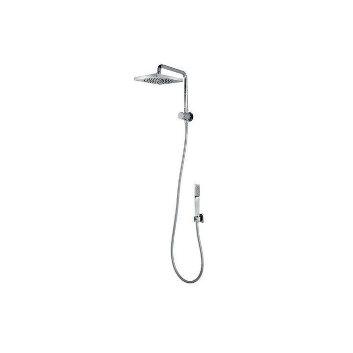 KIT BRACCIO DOCCIA CON SOFFIONE E DOCCETTA CUBE RENOVATION Cromo