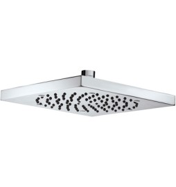 SOFFIONE "CUBE" AUTOPULENTE 210x210 CON SNODO CROMO Cromo