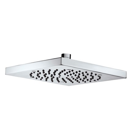 SOFFIONE "CUBE" AUTOPULENTE 210x210 CON SNODO CROMO Cromo