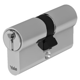 CILINDRO PROFILATO DOPPIO SERIE 'Y500' mm 30+10+45  85 (35+50) nichelato