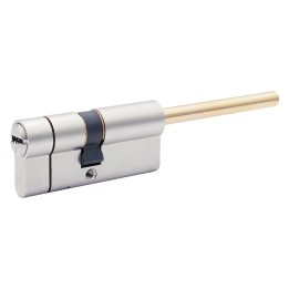 CILINDRO PROFILATO PER POMOLO SERIE 'Y500' mm 40+10+25  75 (45+30) nichelato