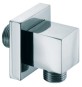 PRESA D'ACQUA QUADRA IN OTTONE CON ROSONE 1/2"Mx1/2"M cromo