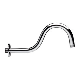 BRACCIO DOCCIA CURVO IN OTTONE PESANTE CROMATO cm 29