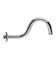 BRACCIO DOCCIA CURVO IN OTTONE PESANTE CROMATO cm 29