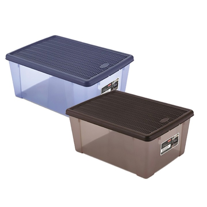 SCATOLA MULTIUSO 'ELEGANCE BOX' M cm 32,5 x 19 x h 11 bianco/trasparente