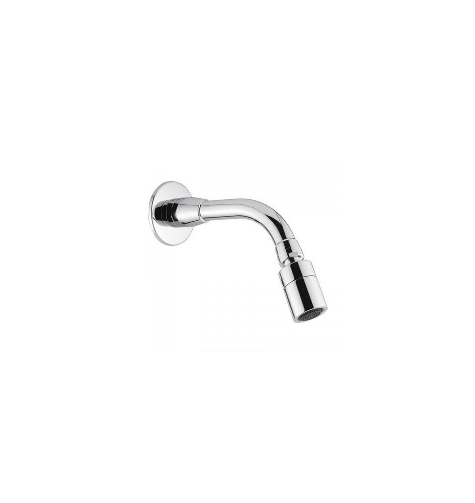 BRACCIO DOCCIA ANTIVANDALO IN TUBO CON SOFFIONE ORIENTABILE cm 16,5