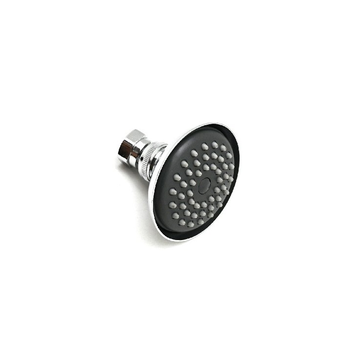 SOFFIONE CAMPANA CON ANTICALCARE Cromo-grigio